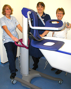 New Bath Hoist provided by the League of Friends
